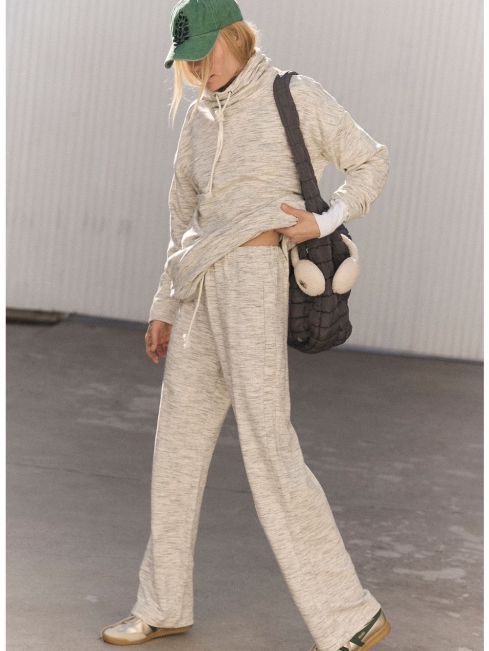 Free People Ready to Go Gray Heather Set.